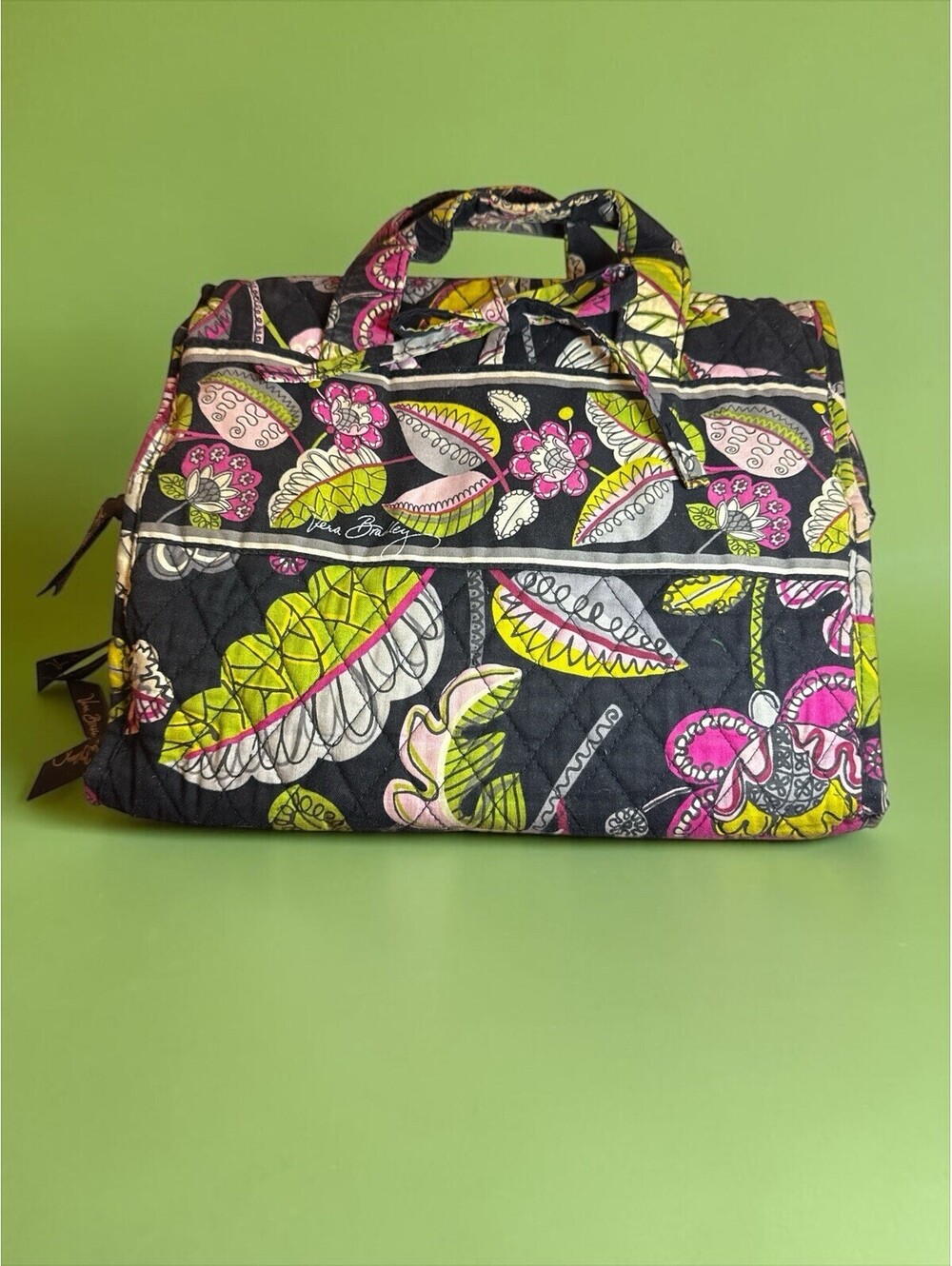 Vera Bradley MOON BLOOMS Hanging Organizer Travel Makeup Cosmetics Jewelry